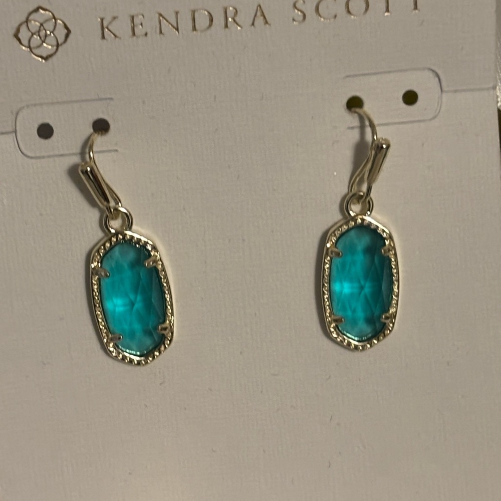 Kendra Scott Silver and Blue Earrings